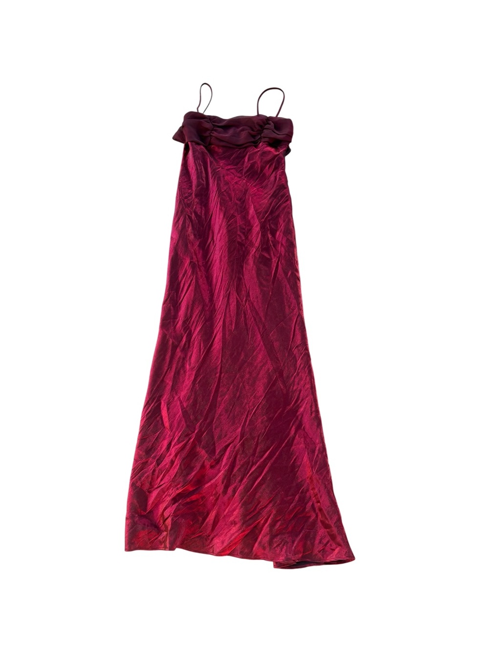 Masquerade Vintage Burgundy Chiffon Gown Formal Evening Dress S